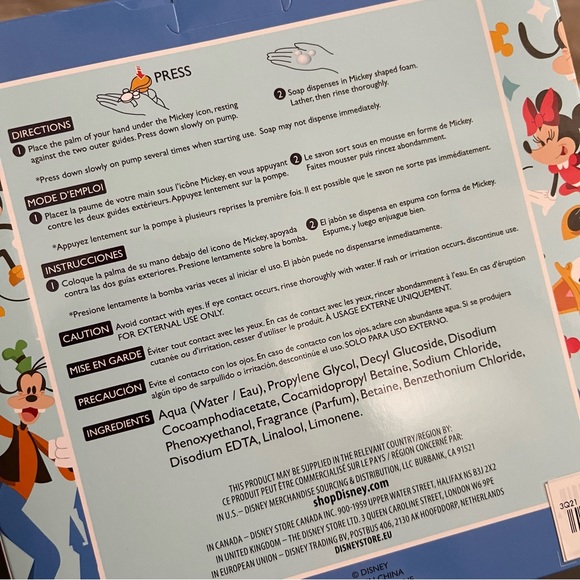 Disney Mickey Mouse Foaming Hand Soap Dispenser New in Box NWT - Picture 5 of 15